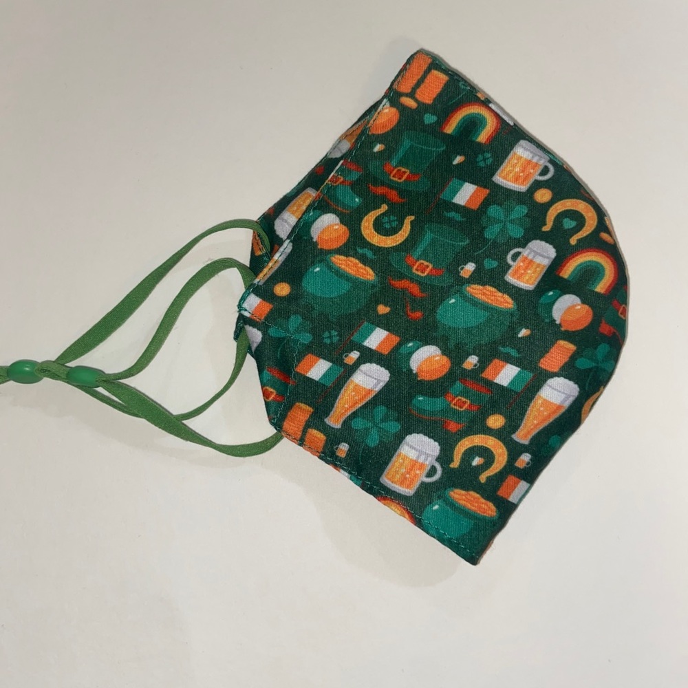 Handmade St. Patty’s Day Adult Face Mask